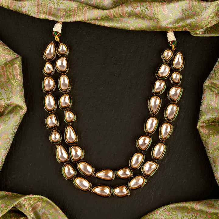 Avisha Double-Line Polki Necklace Set