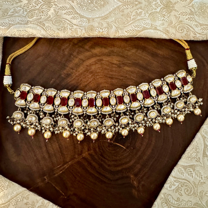 Shanaya Polki and Pearl Choker Set