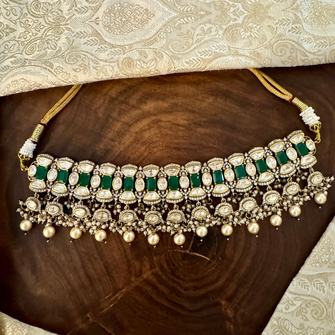 Shanaya Polki and Pearl Choker Set