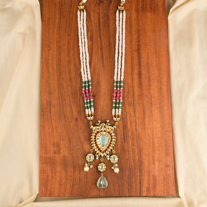 Ridhima Pearl and Polki Pendant Set