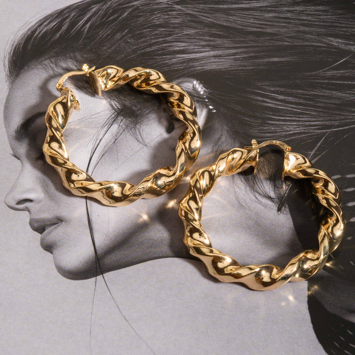 Jasper Twisted Hoops