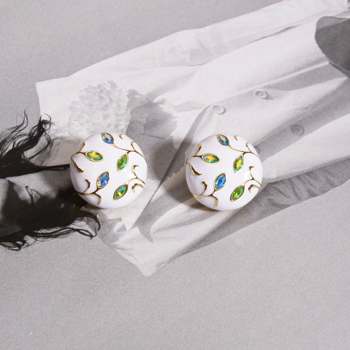 Moon Enamel Studs