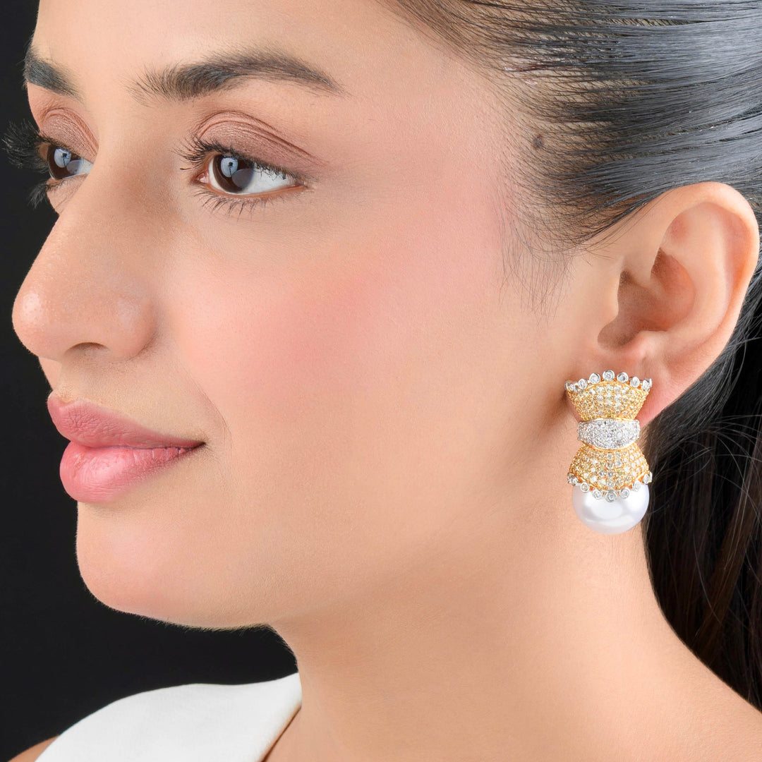 Amelie Diamond and Pearl Studs