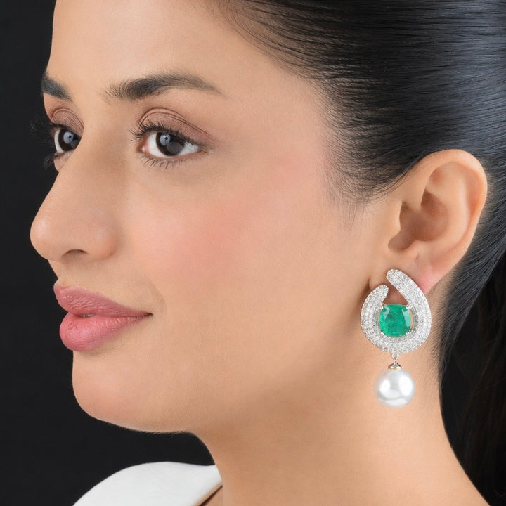 Loreen Diamond and Pearl Studs