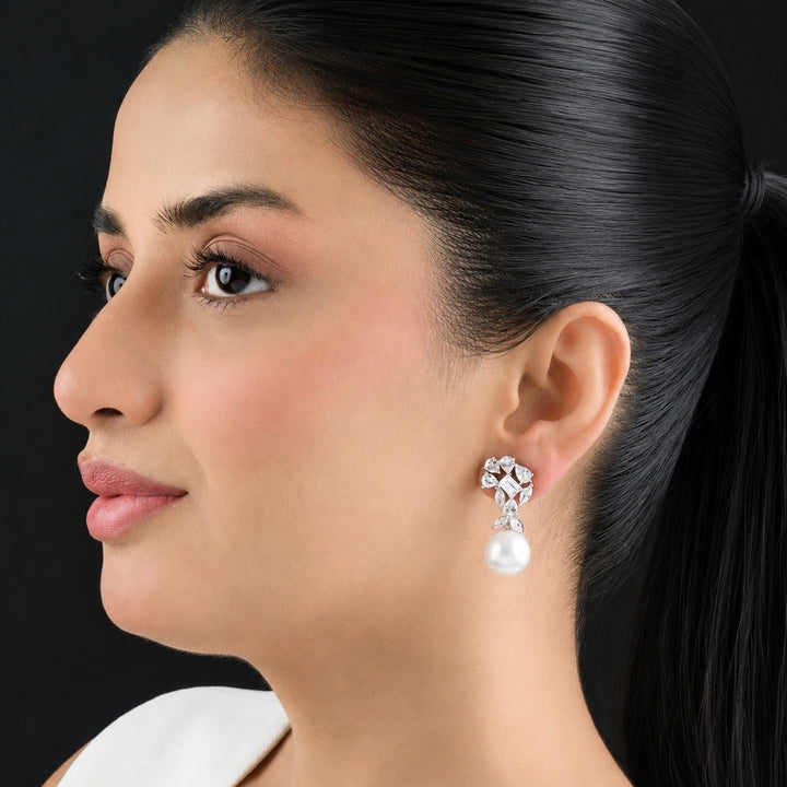 Arina Diamond and Pearl Studs