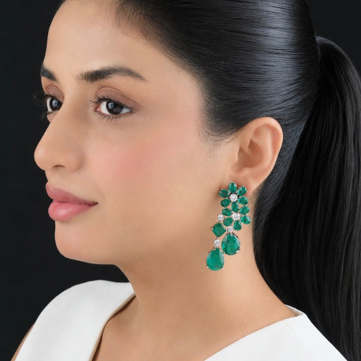 Kelsey Emerald Doublet Earrings