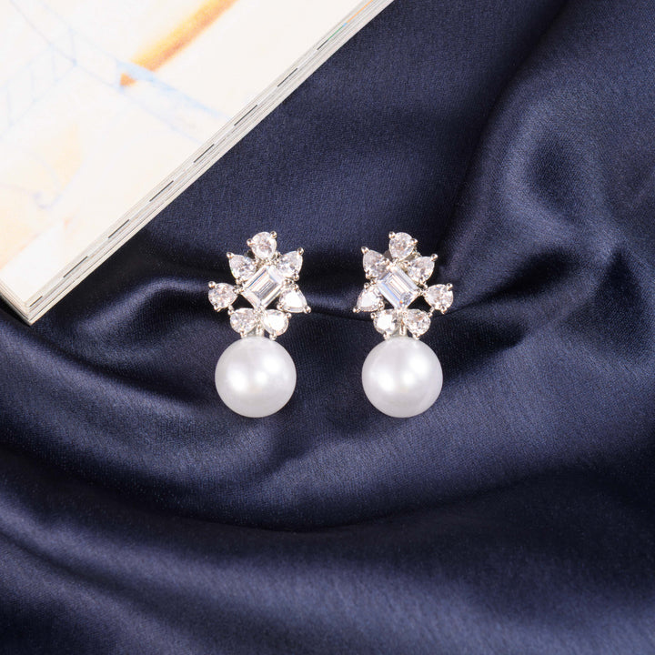 Serena Diamond and Pearl Studs