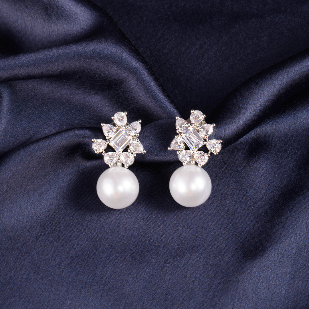 Serena Diamond and Pearl Studs