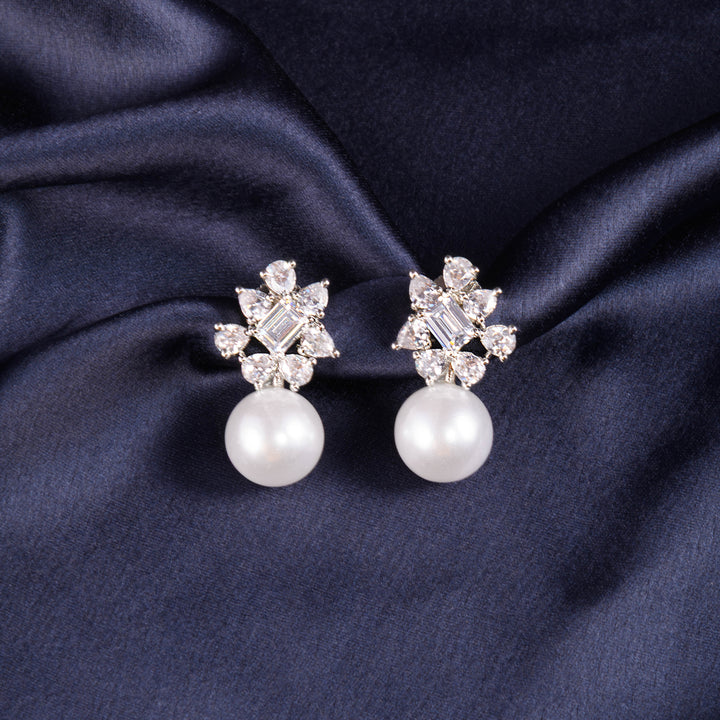 Serena Diamond and Pearl Studs