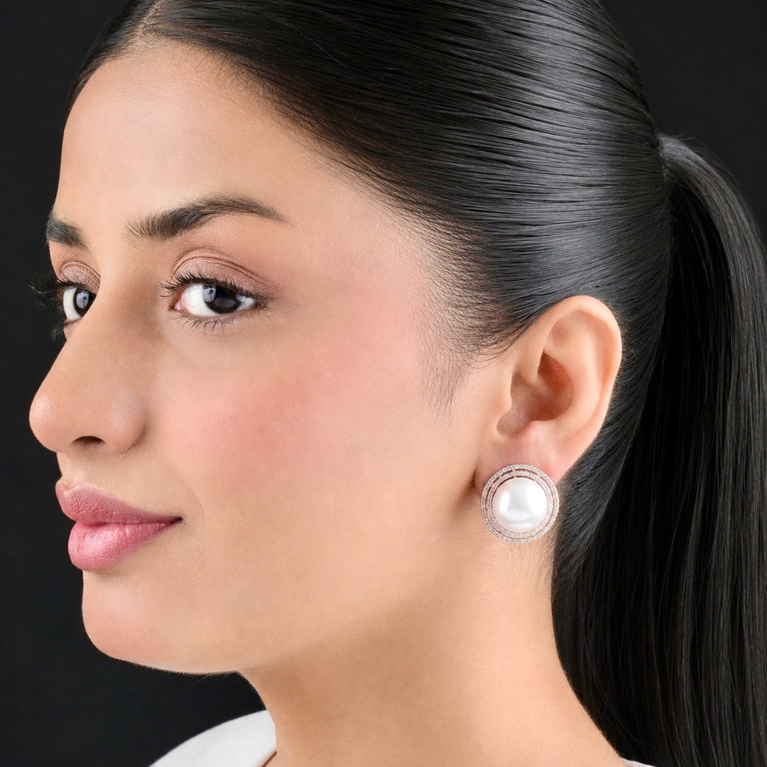 Alisha Diamond and Pearl Studs