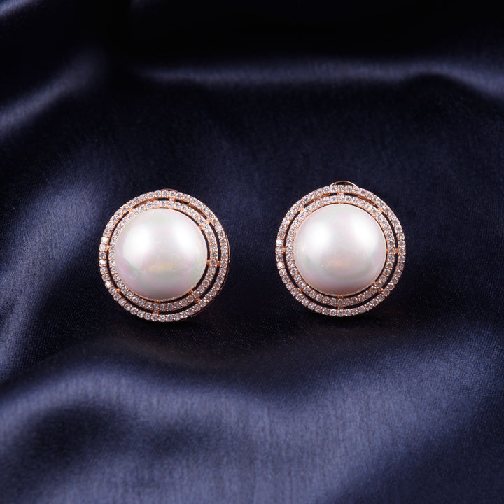 Alisha Diamond and Pearl Studs