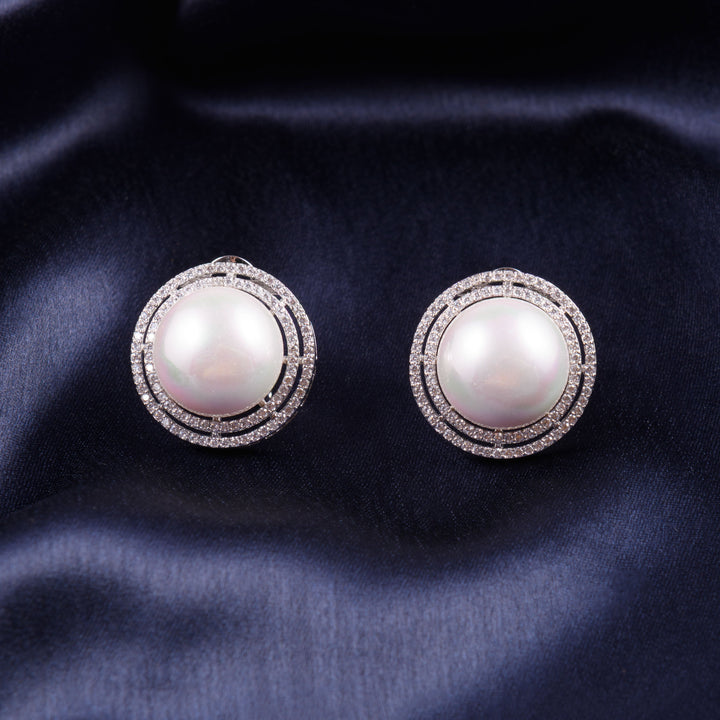 Alisha Diamond and Pearl Studs