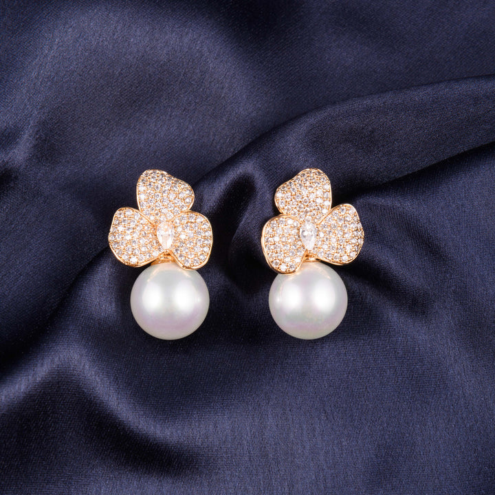 Grace Diamond and Pearl Studs