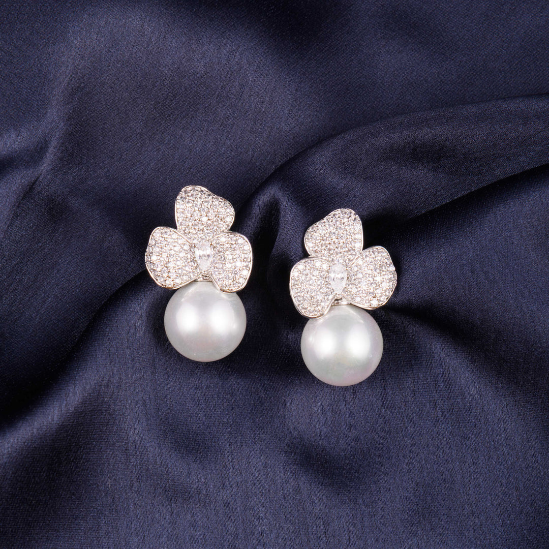 Grace Diamond and Pearl Studs