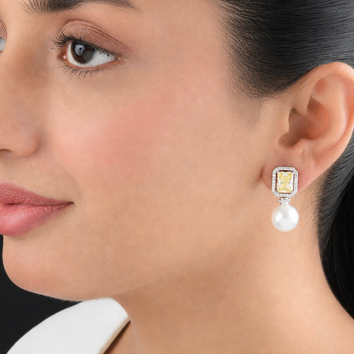 Celine Diamond and Pearl Studs