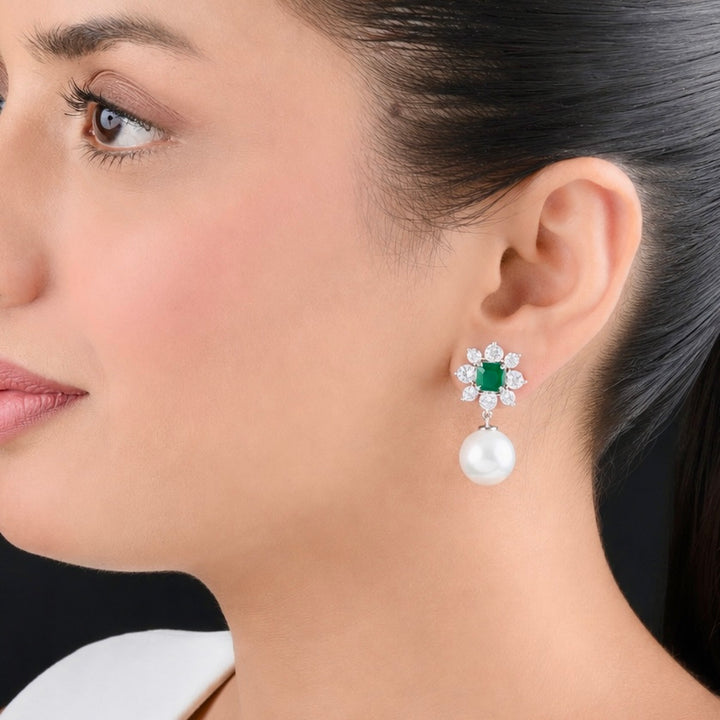 Raina Diamond and Pearl Studs
