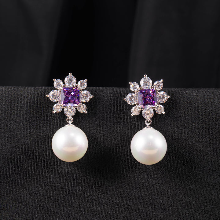 Raina Diamond and Pearl Studs