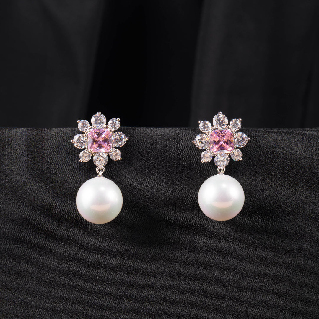 Raina Diamond and Pearl Studs
