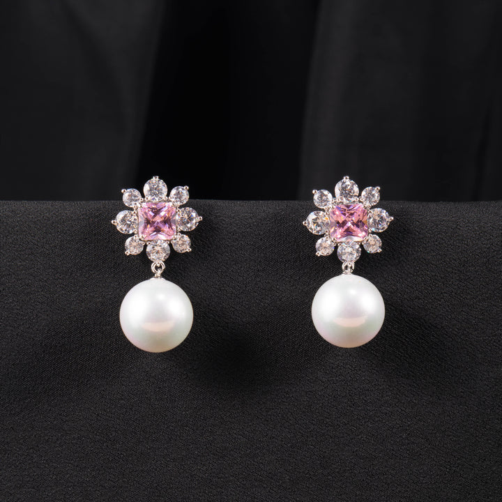 Raina Diamond and Pearl Studs
