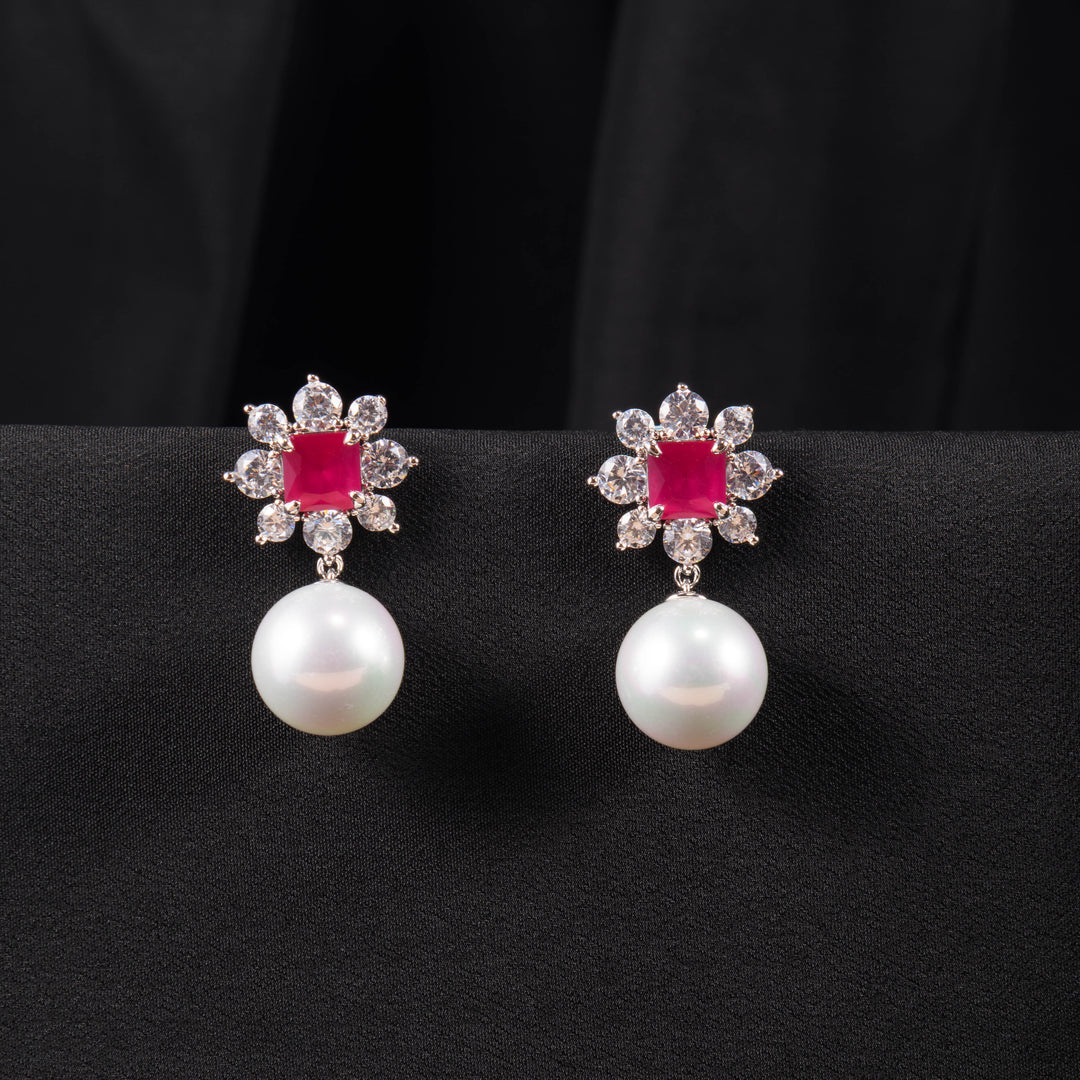 Raina Diamond and Pearl Studs