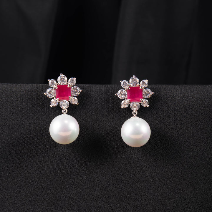Raina Diamond and Pearl Studs