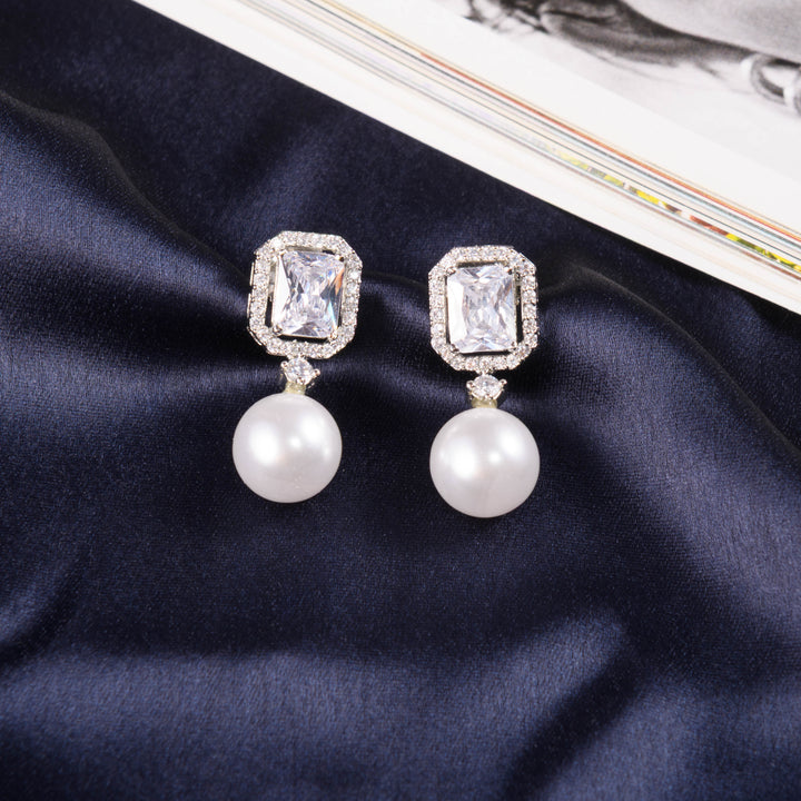 Iris Diamond and Pearl Studs