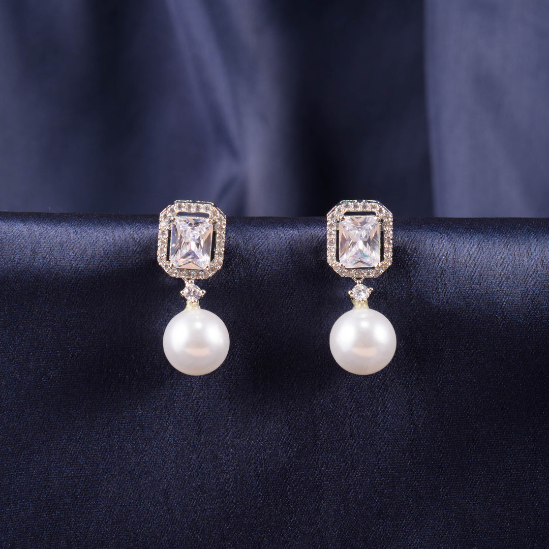 Iris Diamond and Pearl Studs