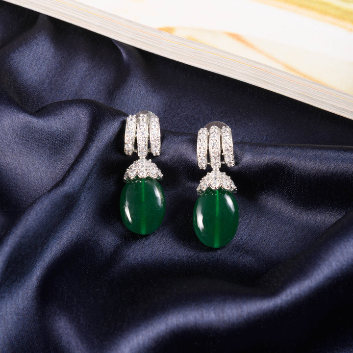 Mila Diamond and Emerald Studs