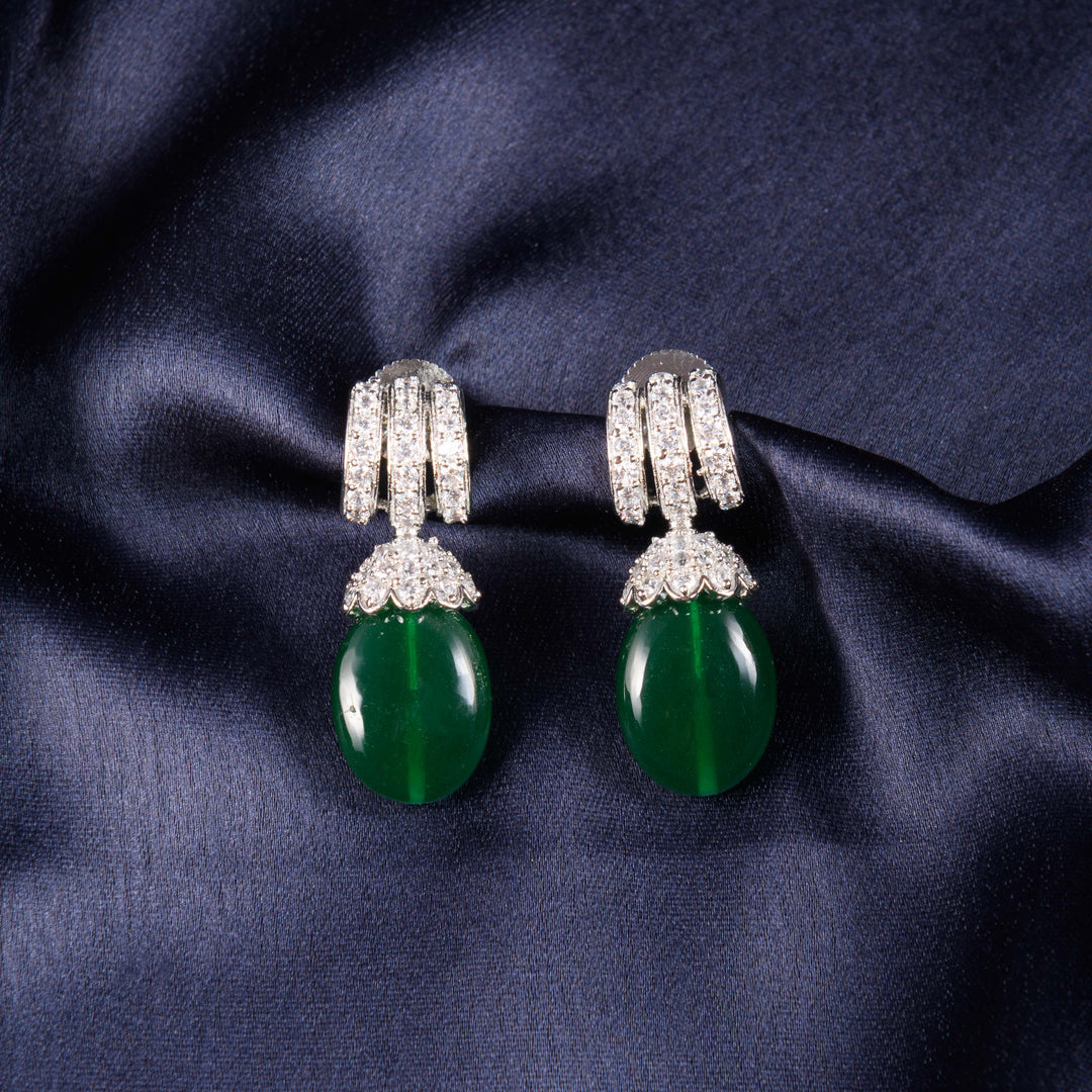 Mila Diamond and Emerald Studs