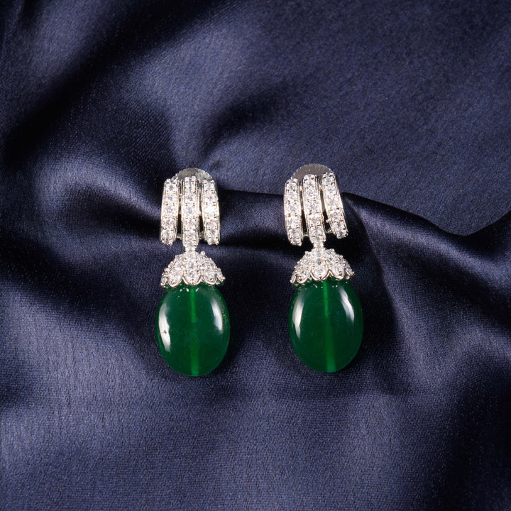 Mila Diamond and Emerald Studs