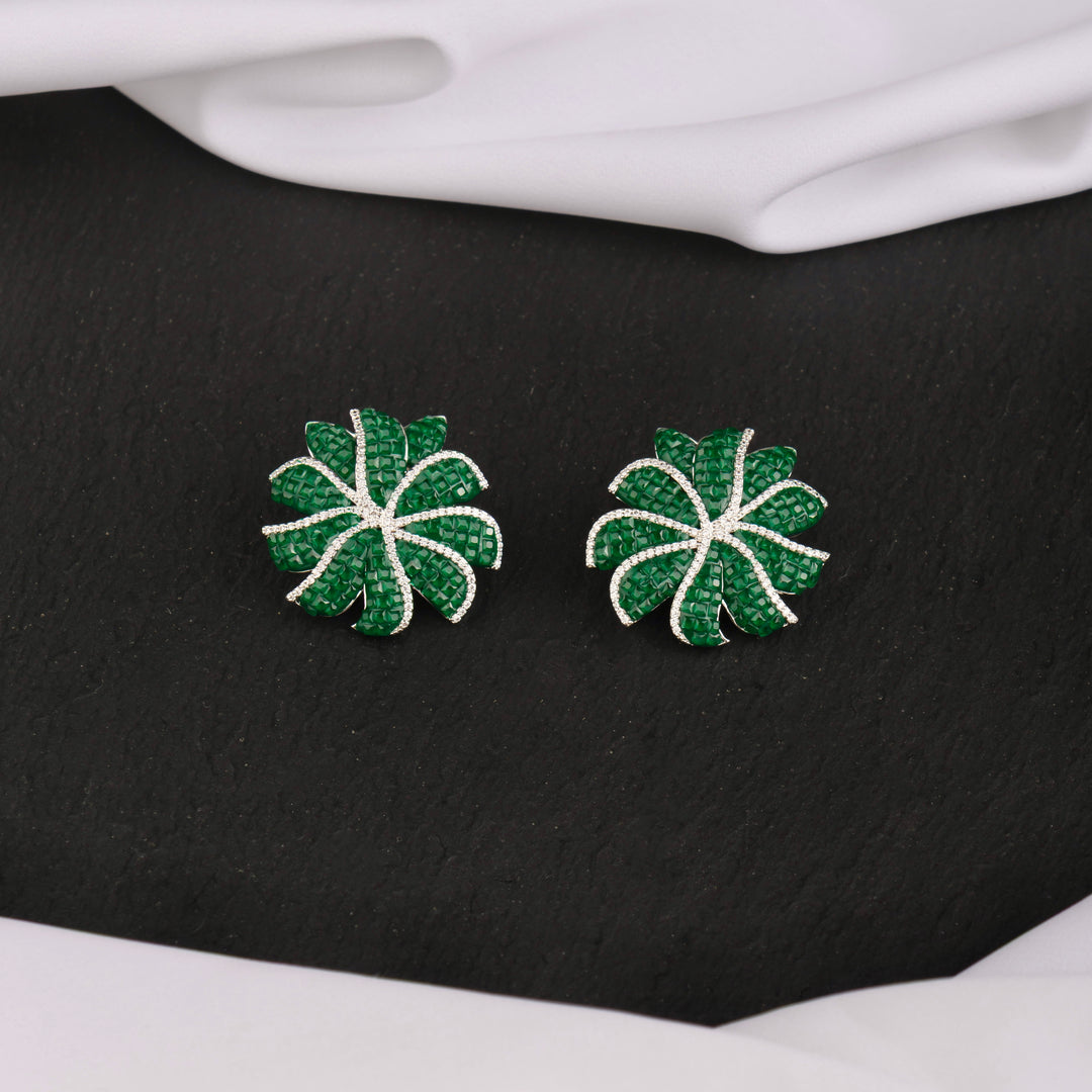 Rosette Flower Studs
