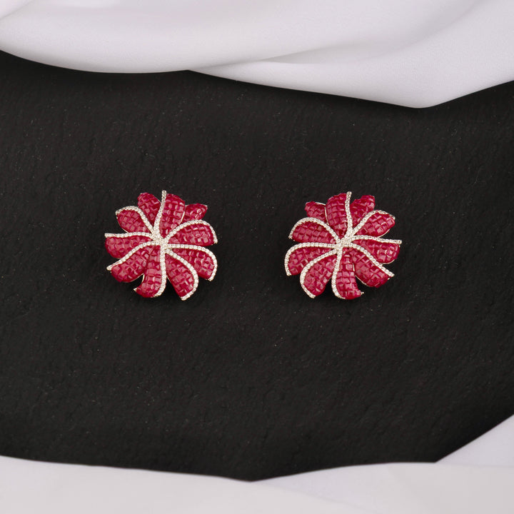 Rosette Flower Studs