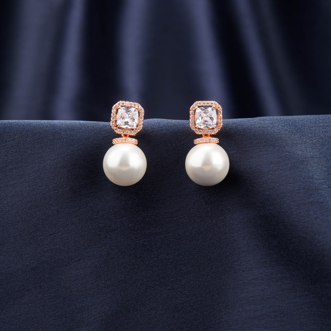 Erica Diamond and Pearl Studs