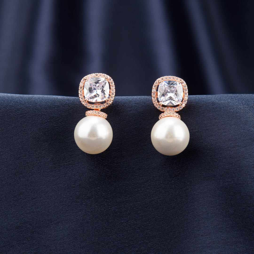 Ida Diamond and Pearl Studs