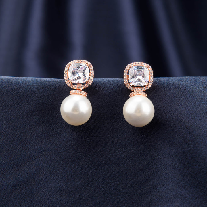 Ida Diamond and Pearl Studs