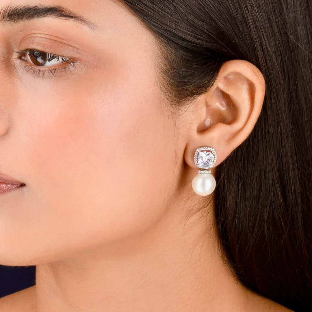 Ida Diamond and Pearl Studs