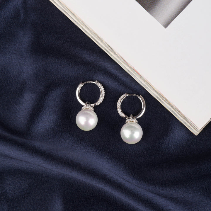 Gary Diamond and Pearl Earrings