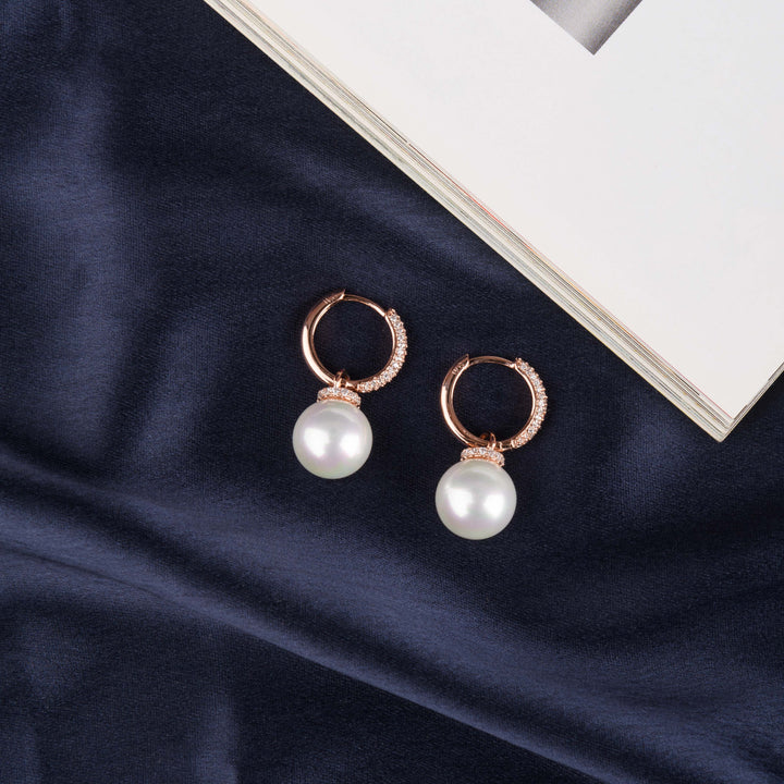 Gary Diamond and Pearl Earrings