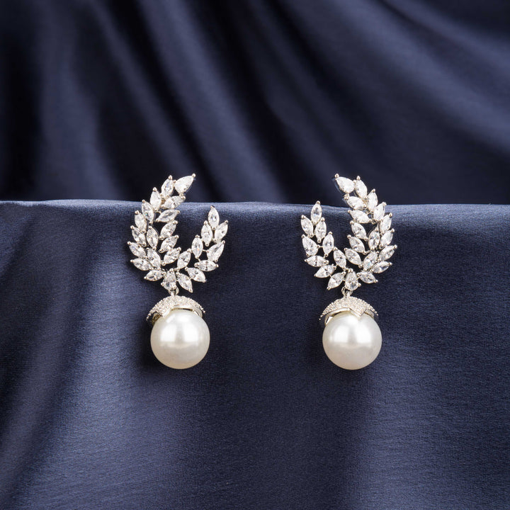 Evelyn Pearl and Diamond Earrings