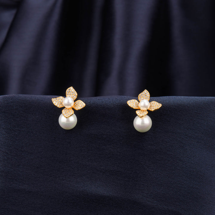 Chiara Diamond and Pearl Earrings