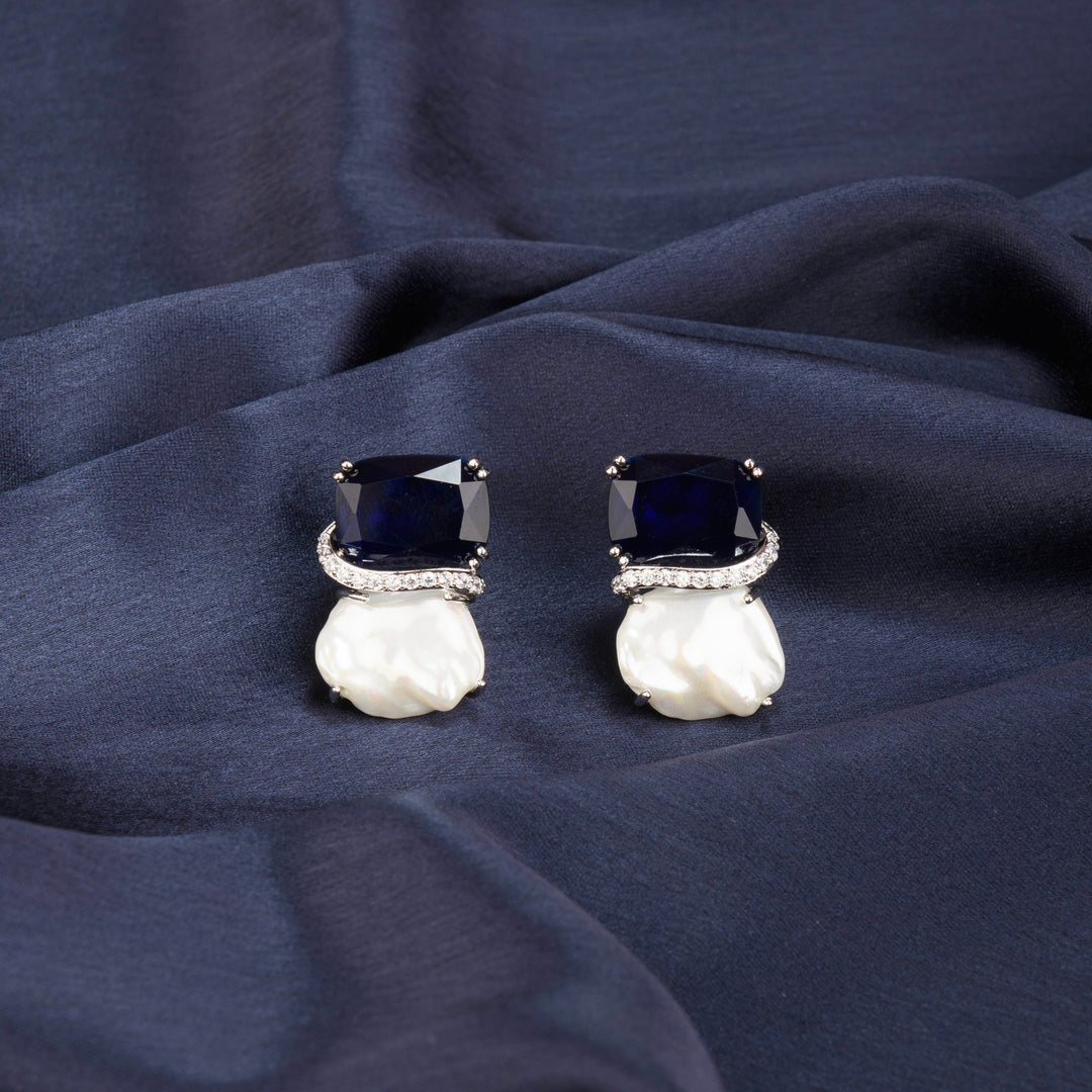 Della Diamond and Pearl Earrings