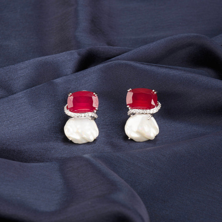 Della Diamond and Pearl Earrings