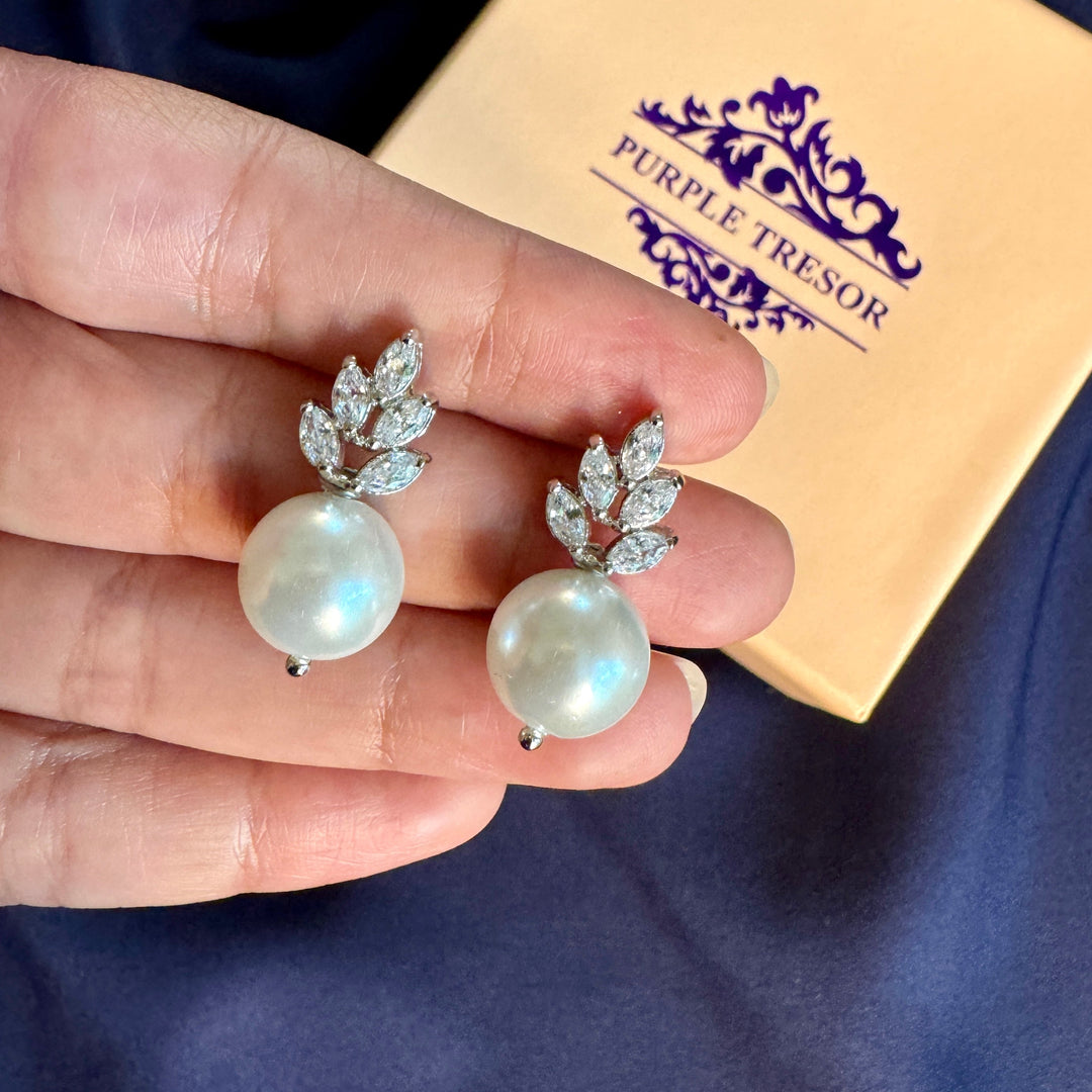 Averie Diamond and Pearl Studs