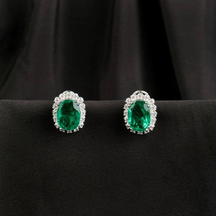 Wynter Diamond and Emerald Studs