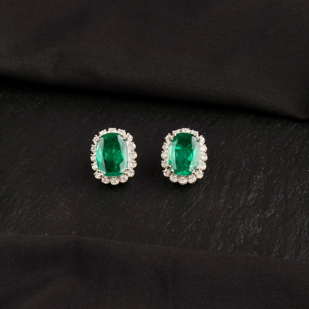 Wynter Diamond and Emerald Studs