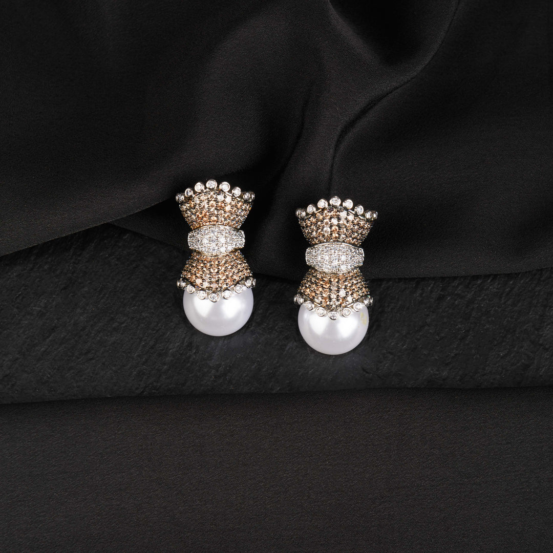 Amelie Diamond and Pearl Studs