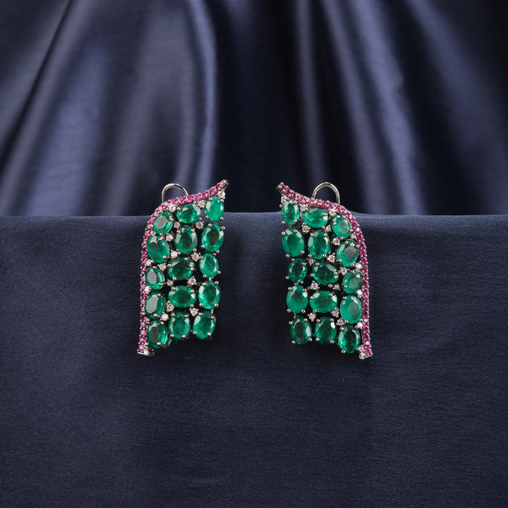 Stevie Emerald Earrings