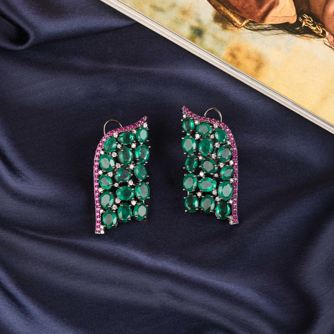 Stevie Emerald Earrings