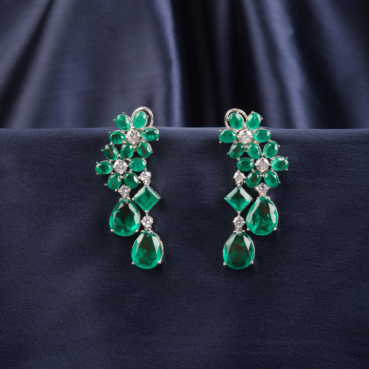 Kelsey Emerald Doublet Earrings