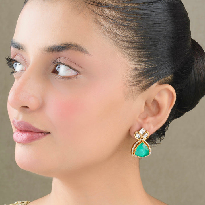 Alysa Moissanite Polki Earrings